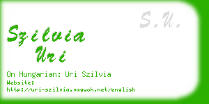 szilvia uri business card
